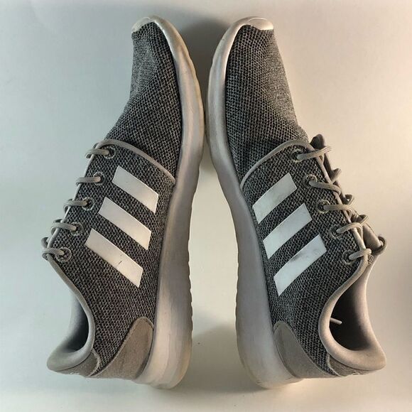 Adidas cloudfoam womens mesh running shoes lace up sneakers gray white size 7.5 - Picture 8 of 8